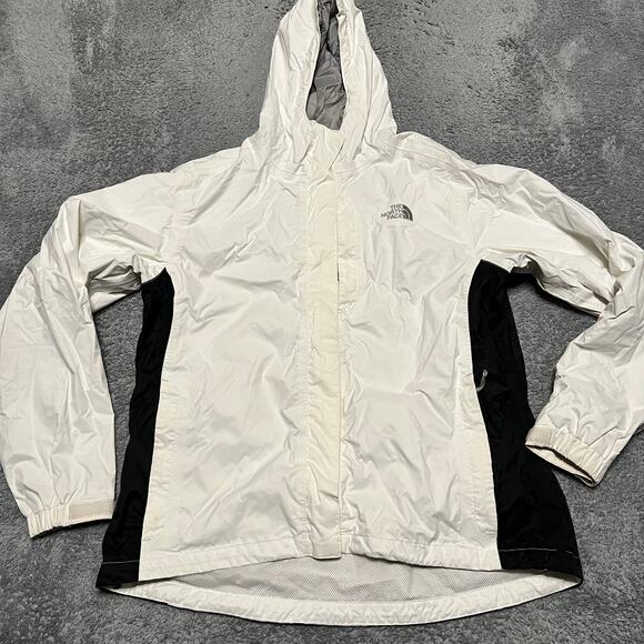 The North Face Coat Womens Large Hyvent Nylon Hooded Rain Jacket *flaw - Picture 1 of 11